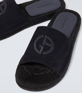 Giorgio Armani Logo leather sandals
