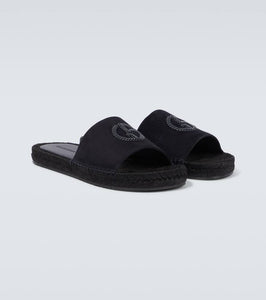 Giorgio Armani Logo leather sandals