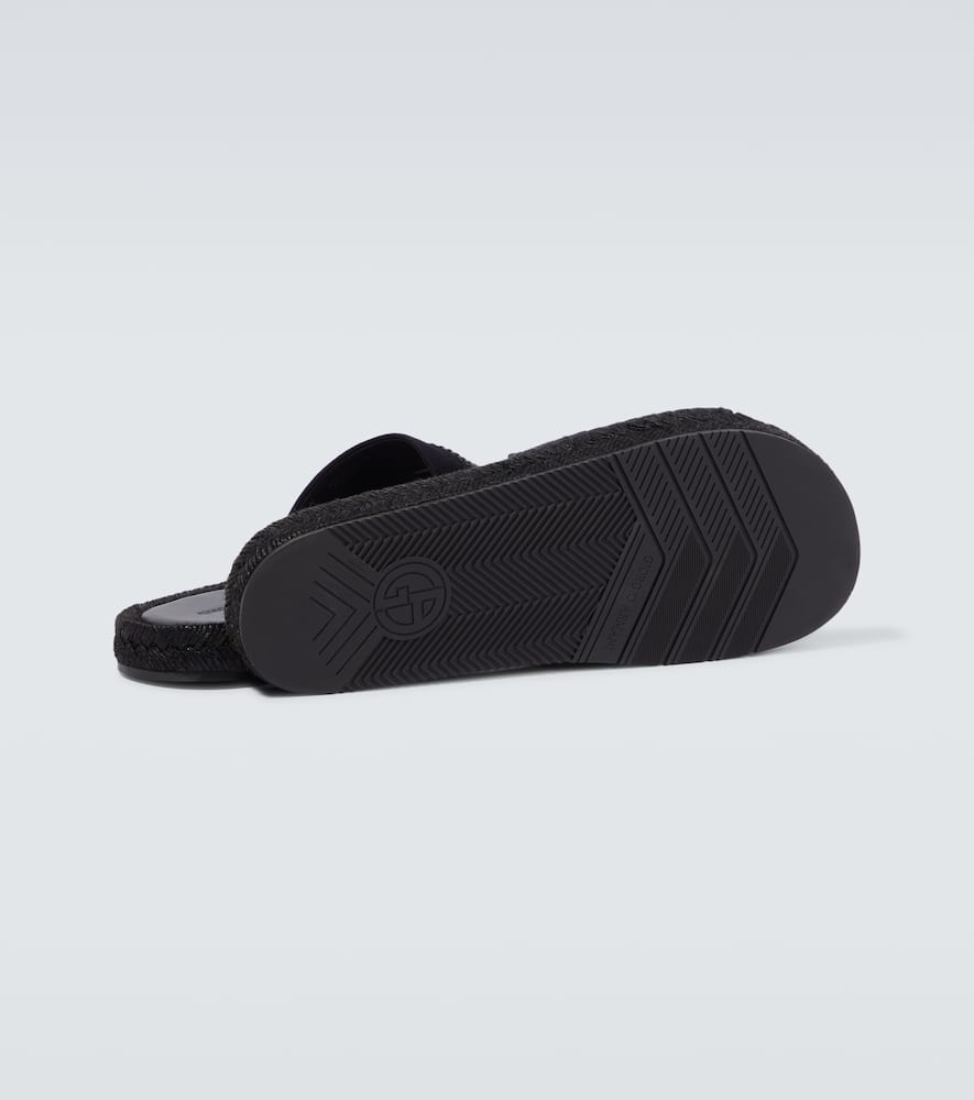 Giorgio Armani Logo leather sandals