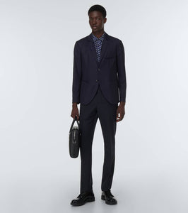 Giorgio Armani Single-breasted virgin wool blazer