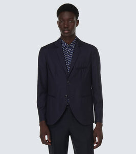 Giorgio Armani Single-breasted virgin wool blazer