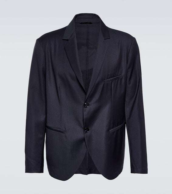 Giorgio Armani Single-breasted virgin wool blazer