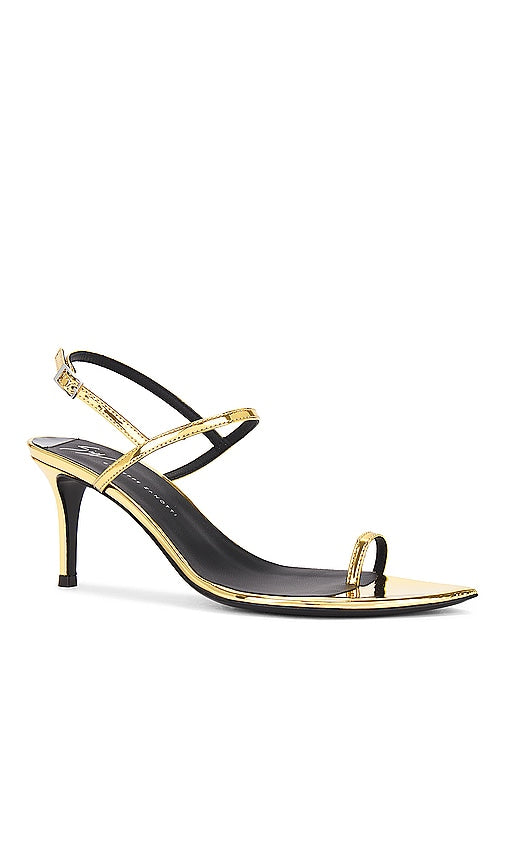 Giuseppe Zanotti Sexy 90 Sandal in Metallic Gold
