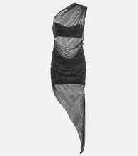 Giuseppe di Morabito Crystal-embellished mesh midi dress