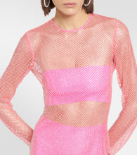 Giuseppe di Morabito Embellished feather-trimmed minidress