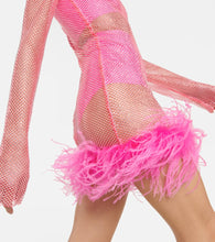 Giuseppe di Morabito Embellished feather-trimmed minidress