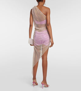 Giuseppe di Morabito Embellished mesh midi dress