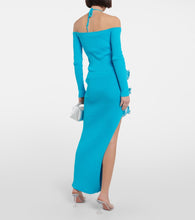 Giuseppe di Morabito Embellished ribbed-knit midi skirt