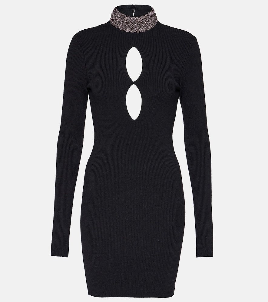Giuseppe di Morabito Embellished wool-blend minidress. Giuseppe di Morabito 带缀饰羊毛混纺迷你连衣裙