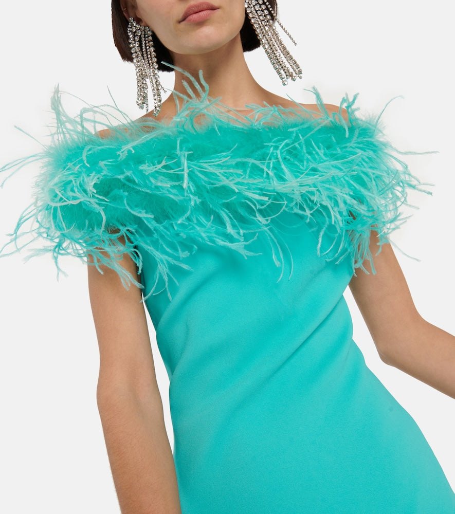 Giuseppe di Morabito Feather-trimmed minidress