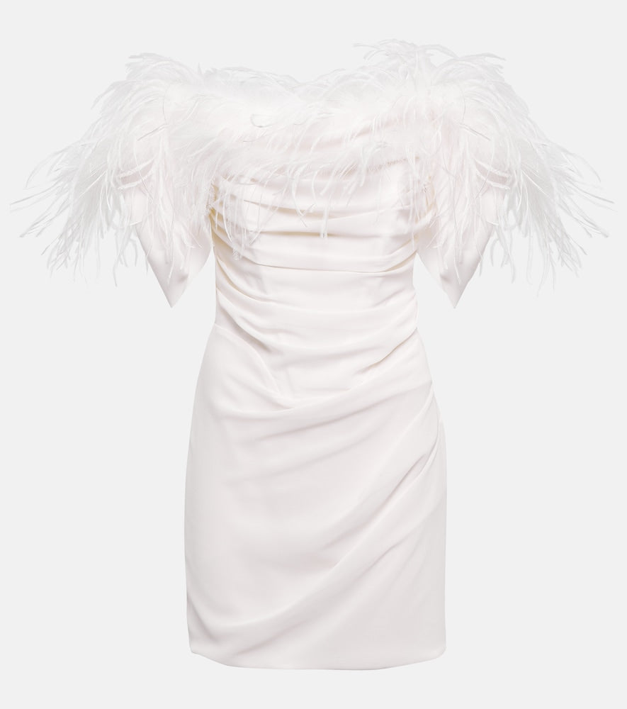Giuseppe di Morabito Feather-trimmed minidress. Giuseppe di Morabito 羽毛边饰迷你连衣裙