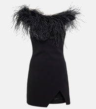 Giuseppe di Morabito Feather-trimmed off-shoulder minidress. Giuseppe di Morabito 羽毛边饰露肩迷你连衣裙