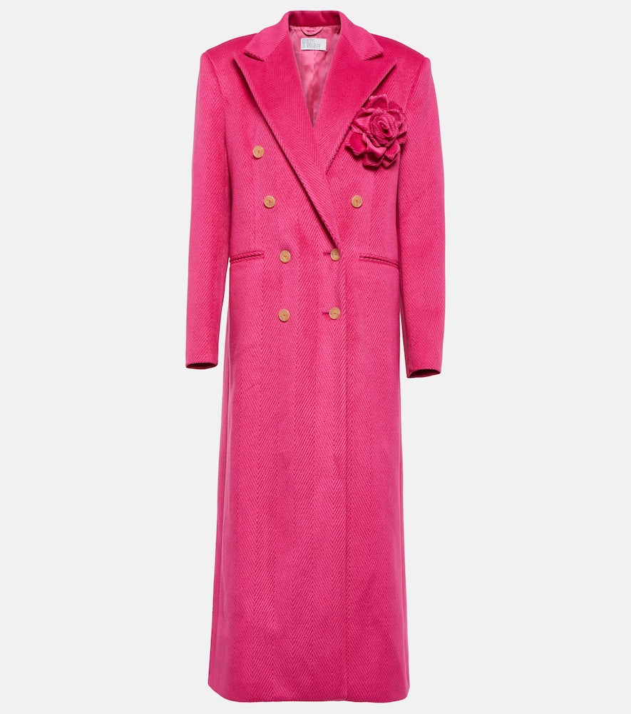 Giuseppe di Morabito Floral-appliqu√É¬© double-breasted coat - Giuseppe di Morabito 花卉贴花√ÉØ© 双排扣外套