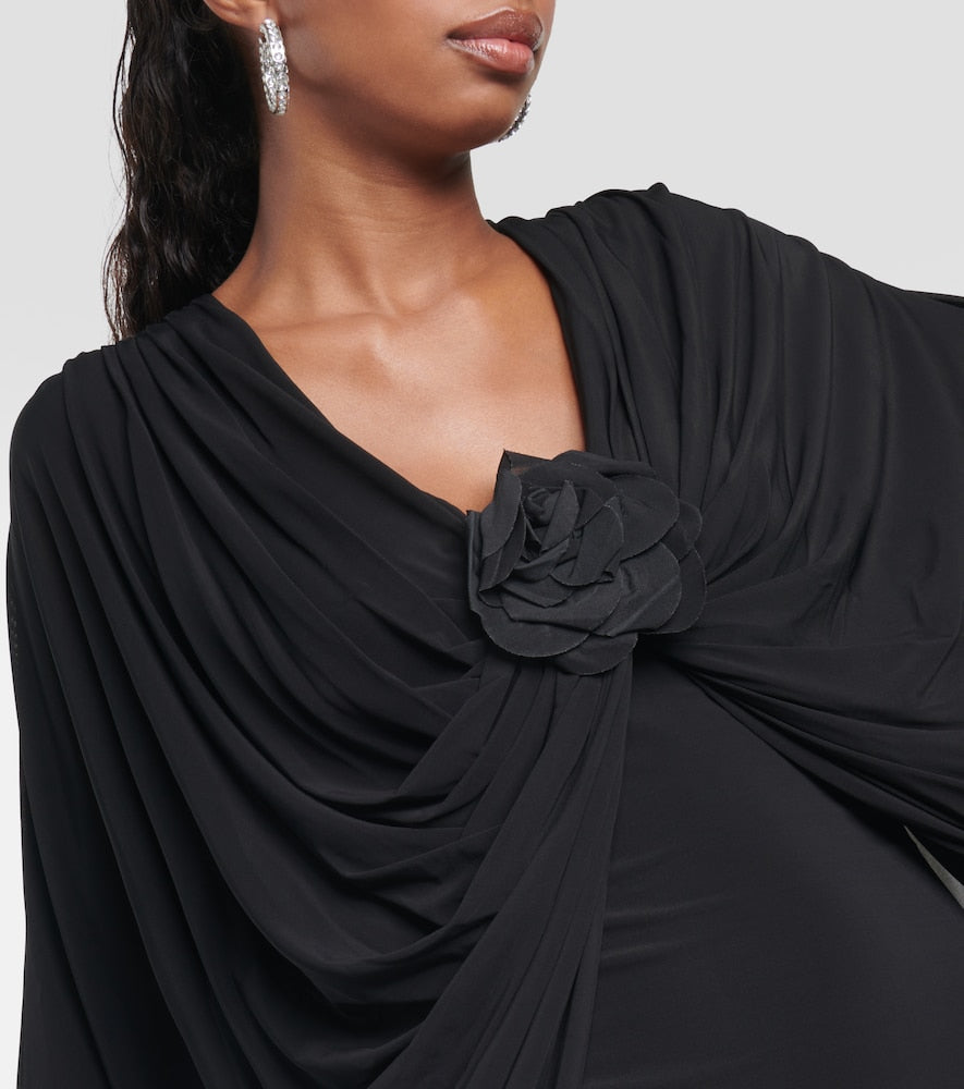 Giuseppe di Morabito Floral-appliqu√É¬© draped minidress