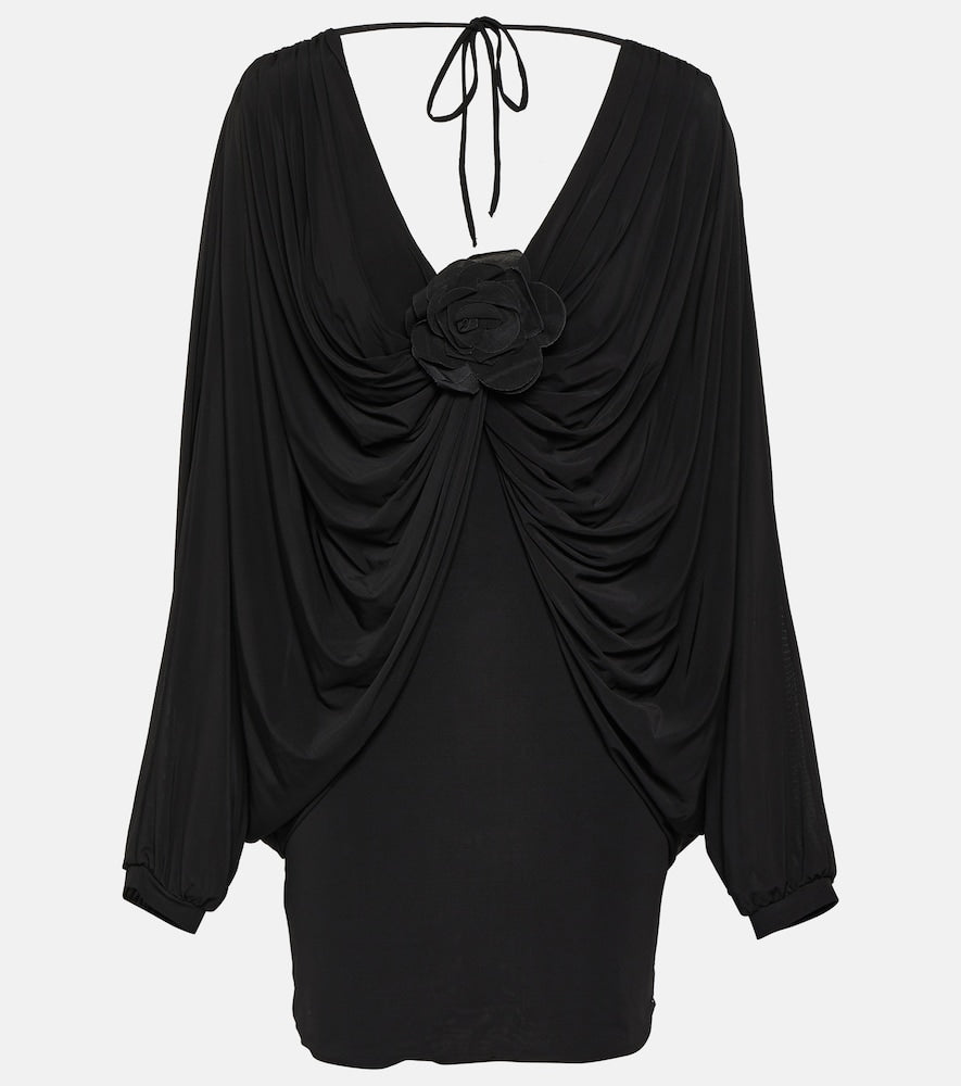Giuseppe di Morabito Floral-appliqu√É¬© draped minidress. Giuseppe di Morabito 花卉贴花√ÉØ© 垂坠迷你连衣裙