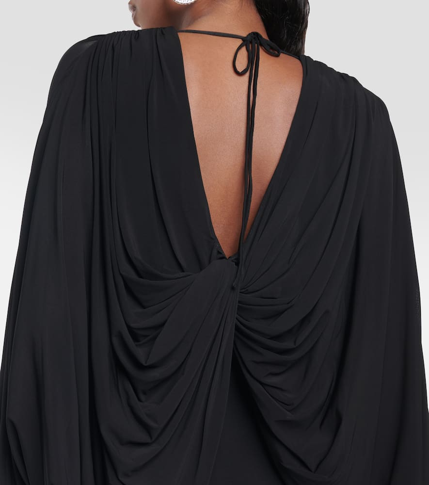 Giuseppe di Morabito Floral-appliqué draped minidress