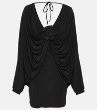 Giuseppe di Morabito Floral-appliqué draped minidress