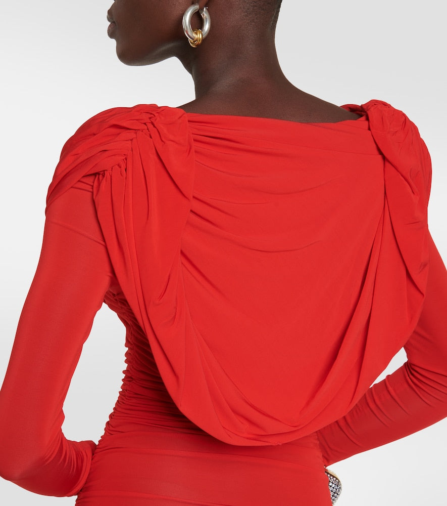 Giuseppe di Morabito Hooded jersey minidress