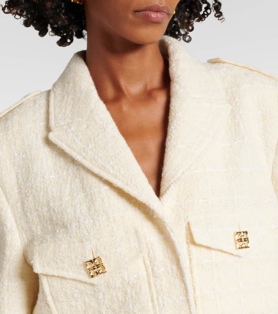 Givenchy 4G Liquid cropped tweed jacket