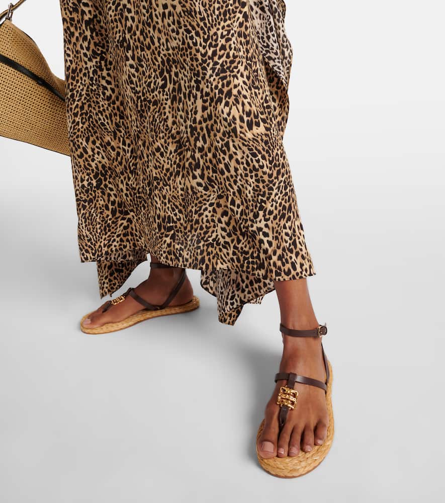 Givenchy 4G Liquid leather espadrille sandals