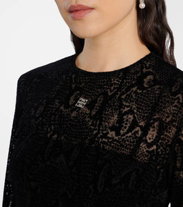 Givenchy 4G snake-effect tulle minidress