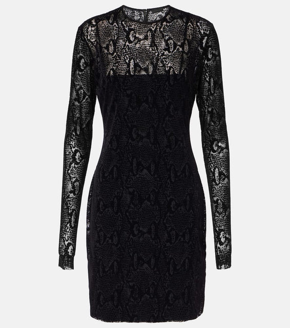 Givenchy 4G snake-effect tulle minidress