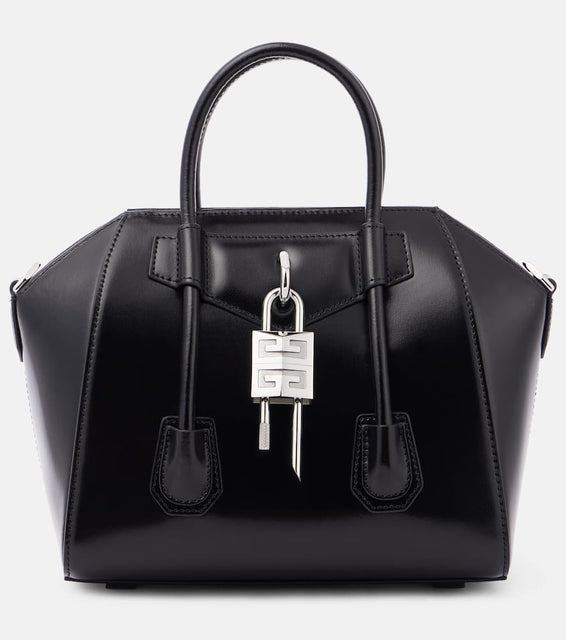 Givenchy Antigona Lock Mini leather tote bag. Shop Givenchy Top-Handle Bags for women now.