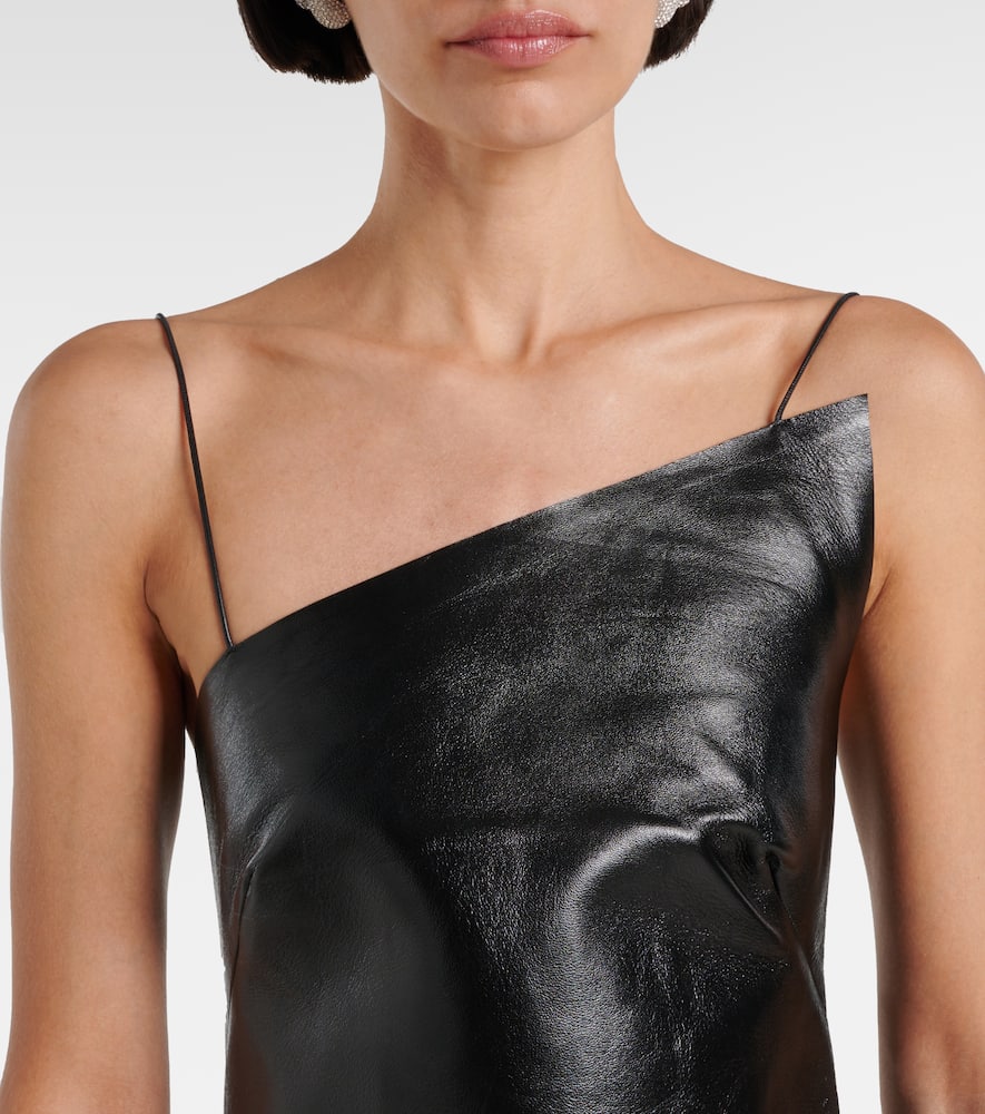 Givenchy Asymmetric leather minidress