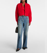 Givenchy Cropped wool varsity jacket