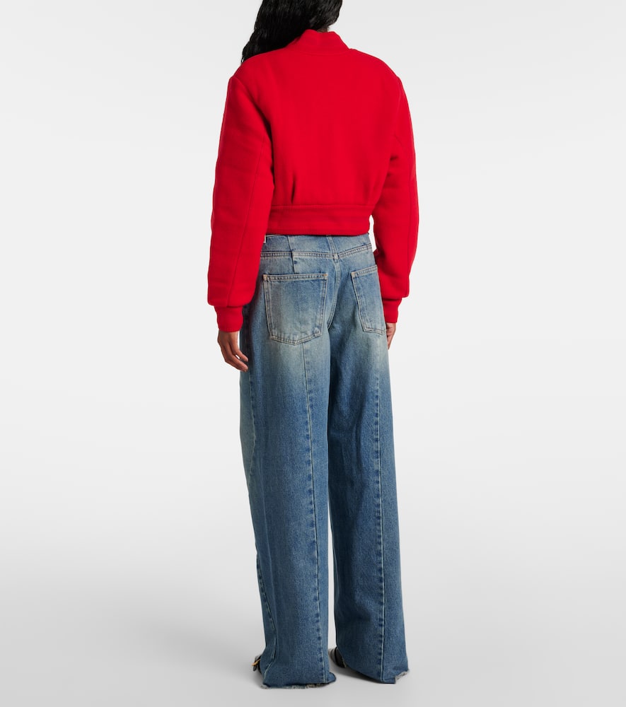 Givenchy Cropped wool varsity jacket