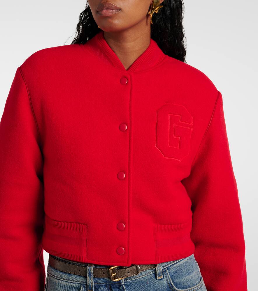 Givenchy Cropped wool varsity jacket
