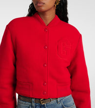 Givenchy Cropped wool varsity jacket