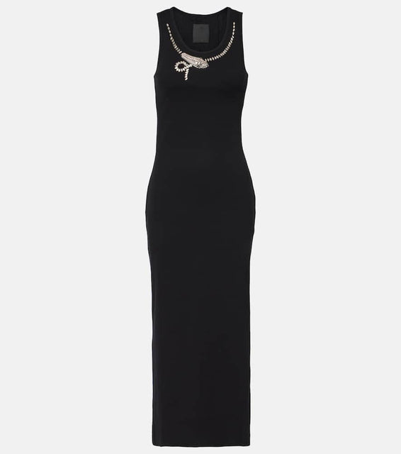 Givenchy Crystal-embellished cotton jersey maxi dress