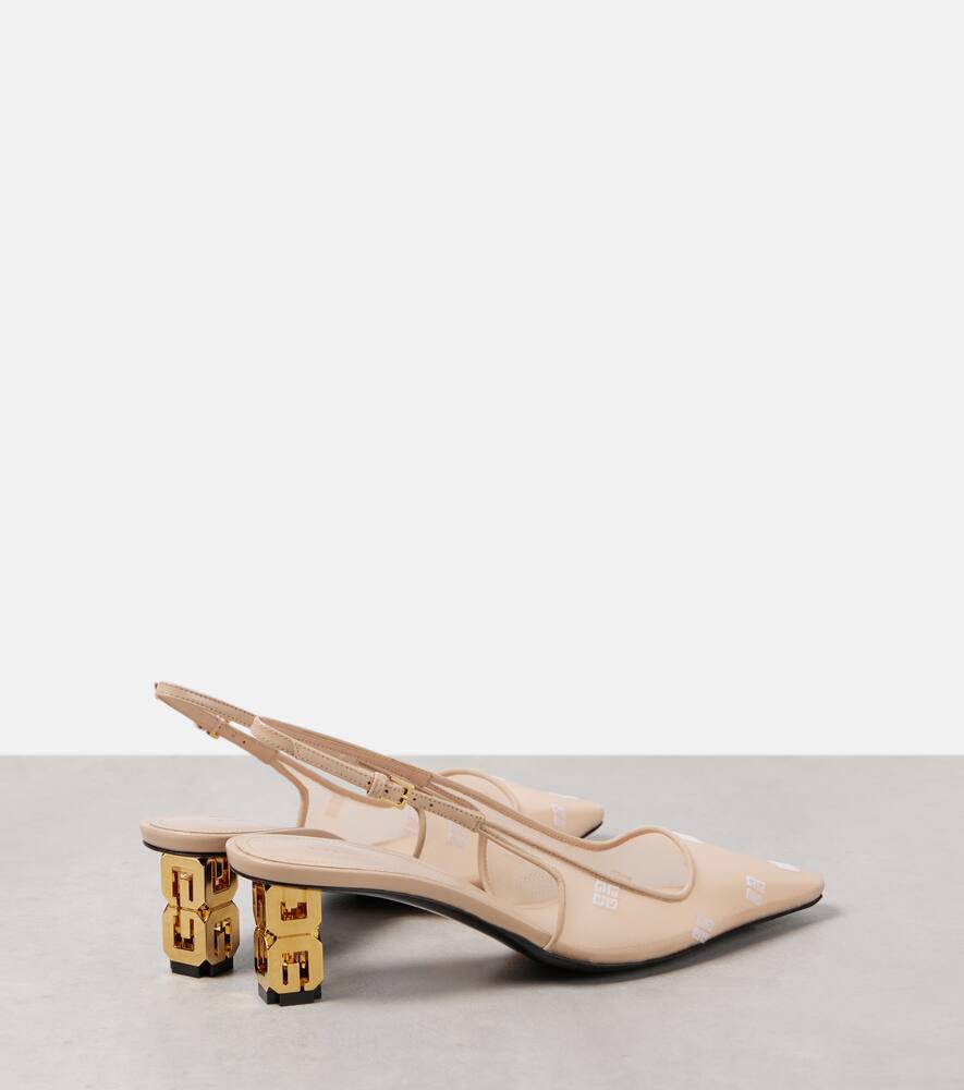 Givenchy G Cube 4G mesh slingback pumps
