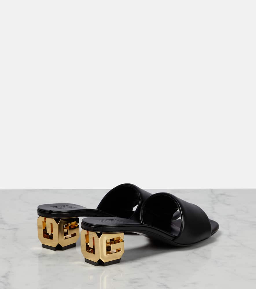 Givenchy G Cube leather mules