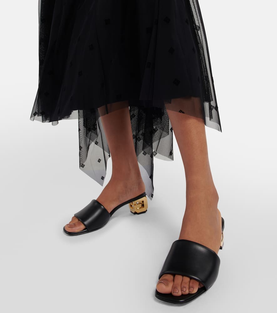 Givenchy G Cube leather mules