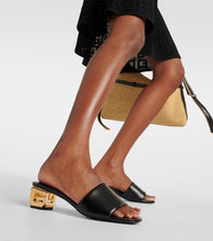 Givenchy G Cube leather mules