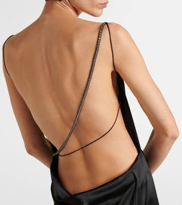 Givenchy Gathered silk satin gown