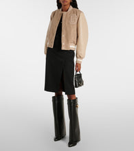 Givenchy Leather-trimmed alpaca-blend varsity jacket