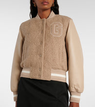 Givenchy Leather-trimmed alpaca-blend varsity jacket