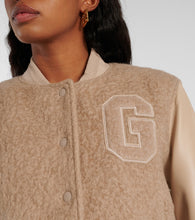 Givenchy Leather-trimmed alpaca-blend varsity jacket