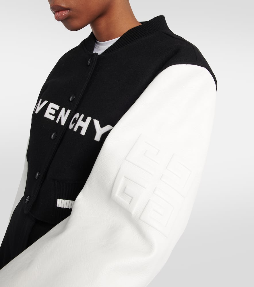 Givenchy Logo cropped varsity jacket