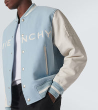 Givenchy Logo wool-blend and leather varsity jacket