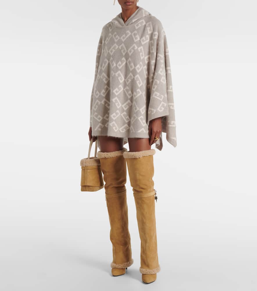 Givenchy Monogram 72 hooded cashmere poncho