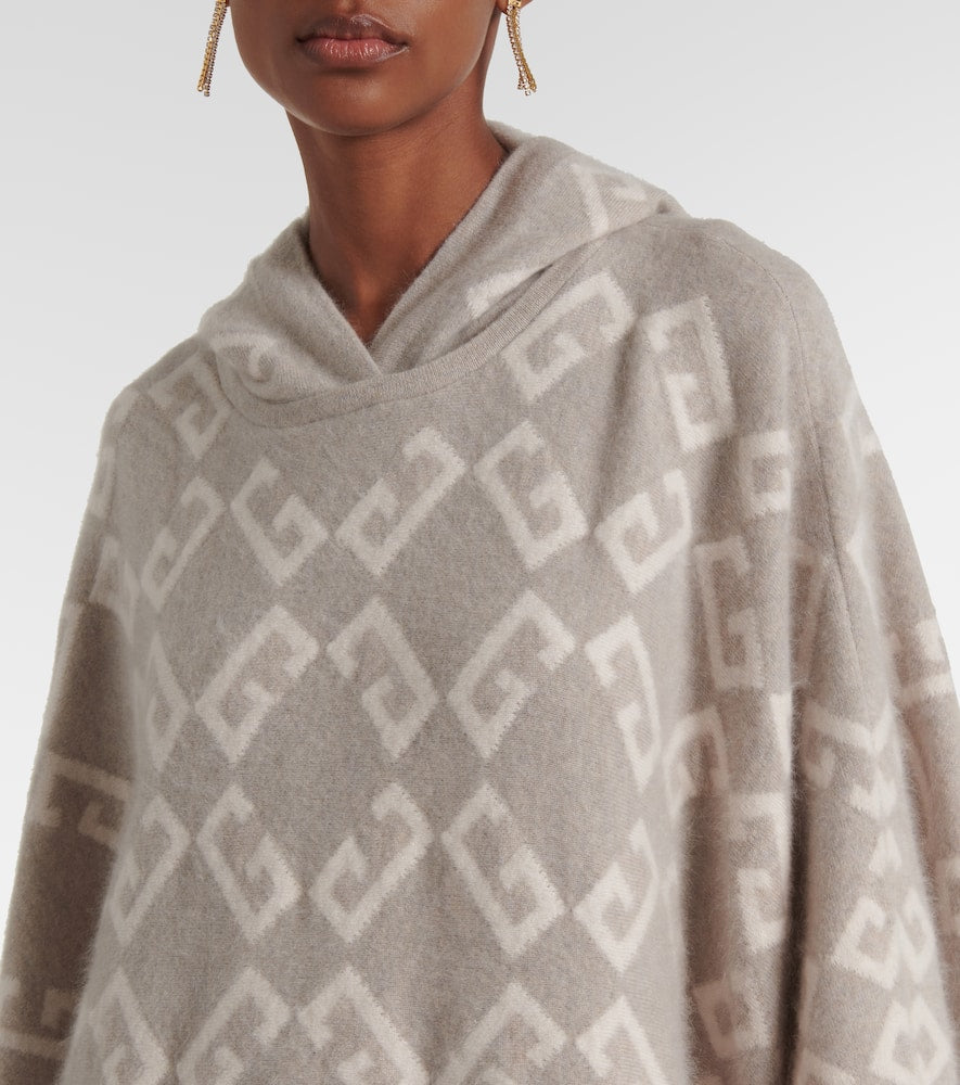 Givenchy Monogram 72 hooded cashmere poncho