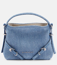Givenchy Nano Voyou denim crossbody bag. Shop Givenchy Top-Handle Bags for women now.