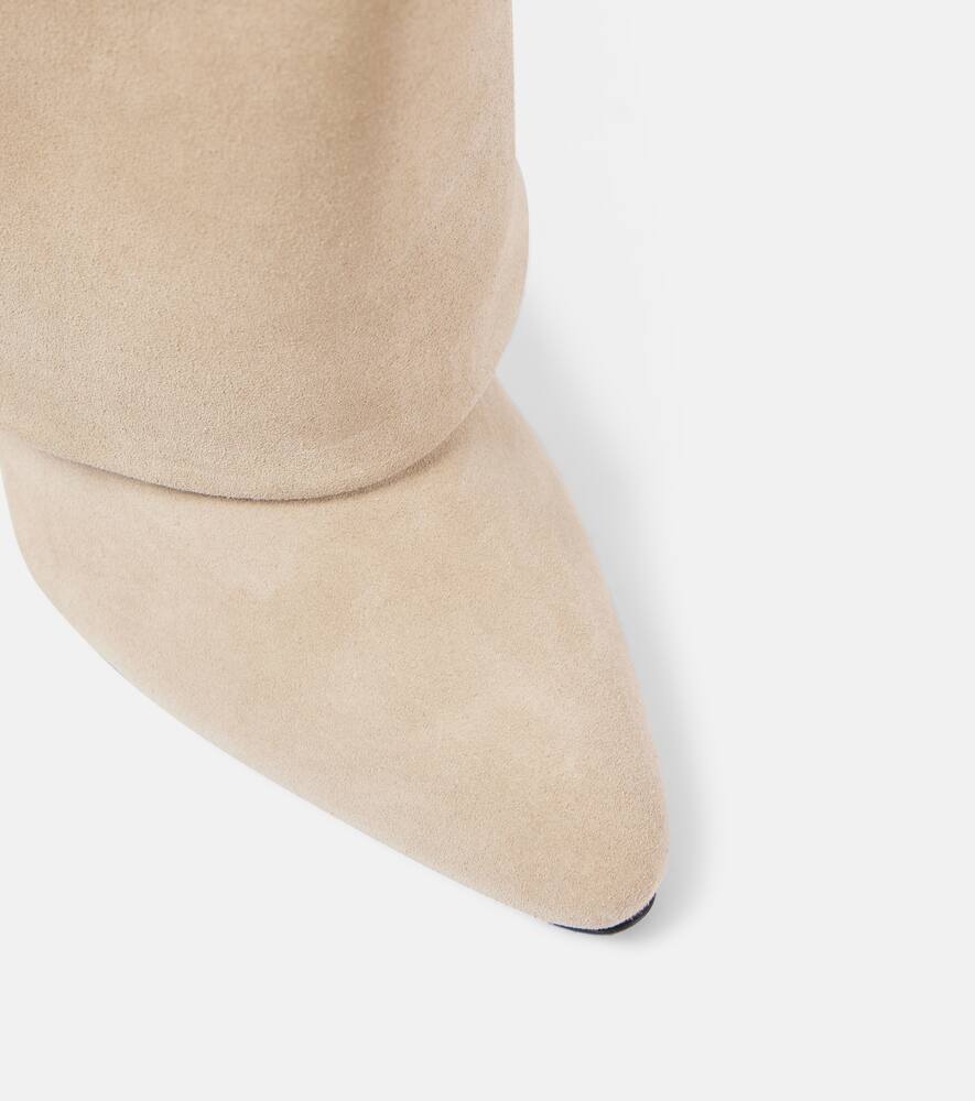 Givenchy Shark Lock 95 suede over-the-knee boots
