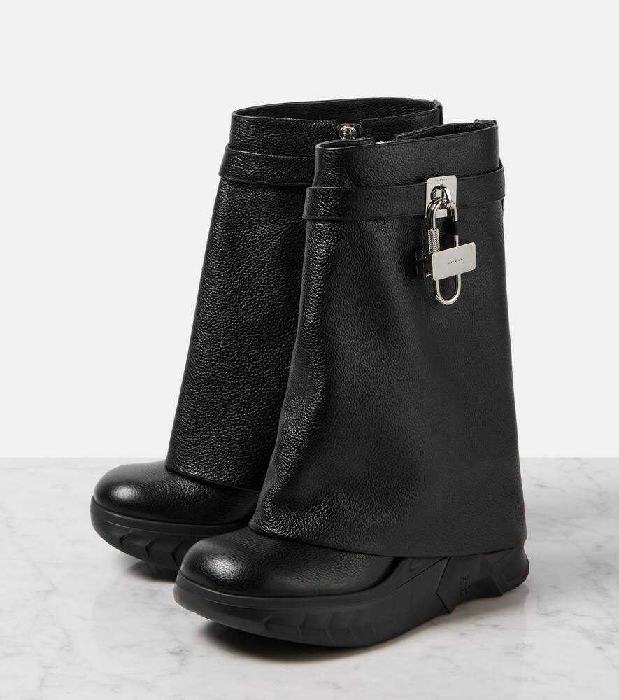 Givenchy Shark Lock Biker 85 leather ankle boots