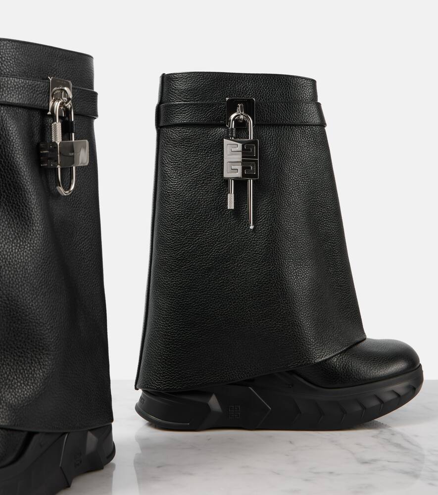 Givenchy Shark Lock Biker 85 leather ankle boots