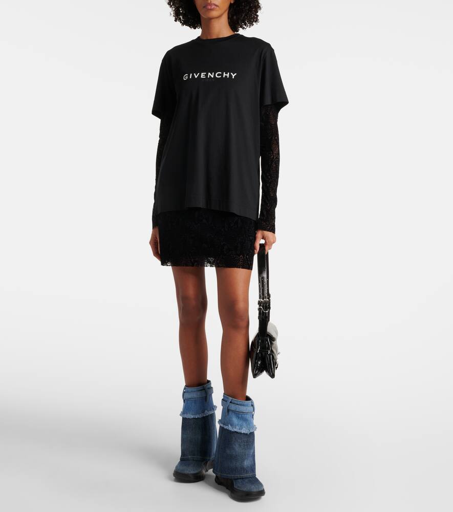 Givenchy Shark Lock Biker denim ankle boots
